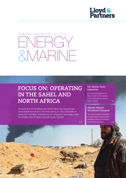 FOCUS ON: OPERATING IN THE SAHEL AND NORTH AFRICA