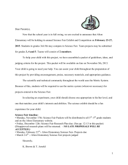 The Science Fair Project - Alton Elementary School