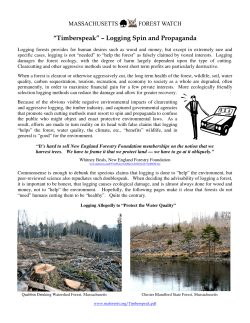 &ldquo;Timberspeak&rdquo; &ndash; Logging Spin and Propaganda