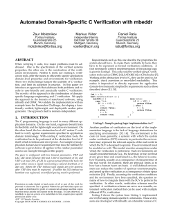 Automated Domain-Specific C Verification with mbeddr