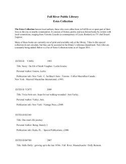 book list - Fall River Public Library