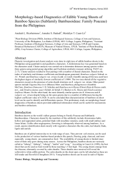 Morphology-based Diagnostics of Edible Young Shoots of Bamboo