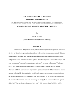 i CIVIL SERVICE REFORM IN SIX STATES