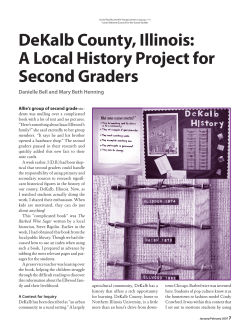DeKalb County, Illinois: A Local History Project for Second Graders