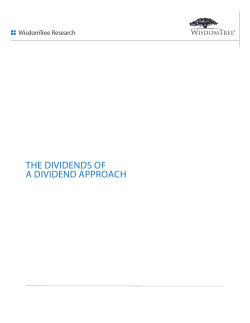 the dividends of a dividend approach
