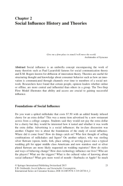 Social Influence History and Theories