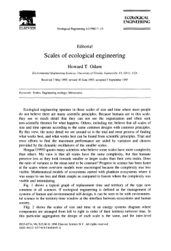 Scales of ecological engineering.