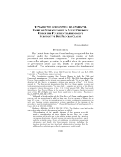 Towards the Recognition of a Parental Right of Companionship in