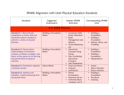 SPARK Alignment with Utah Physical Education Standards