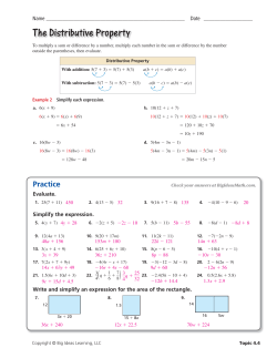 The Distributive Property