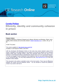 Ethnicity, identity and community cohesion in prison