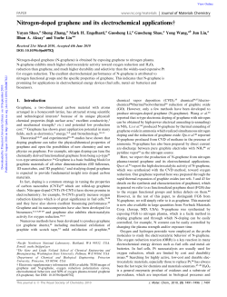Nitrogen-doped graphene and its electrochemical applications&dagger;