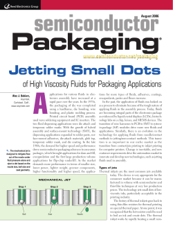 Jetting Small Dots of High Viscosity Fluids for Packaging