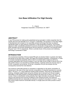 Iron Base Infiltration For High Density