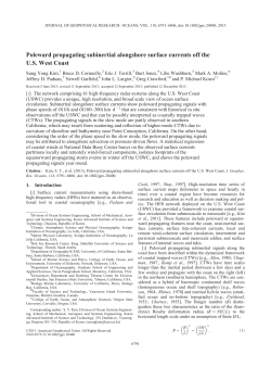 Poleward propagating subinertial alongshore surface currents off