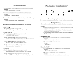 Punctuation! Complications? - Indiana University Southeast