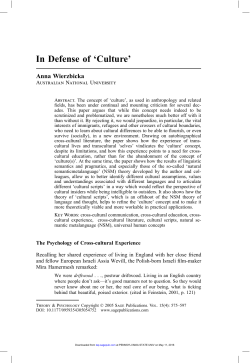 In Defense of `Culture`