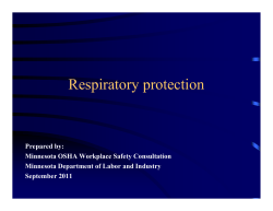 Respiratory protection - Minnesota Department of Labor and Industry
