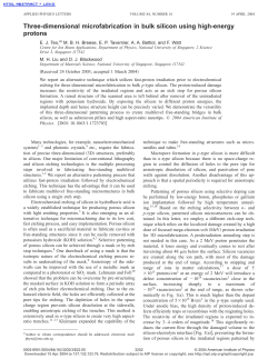 Three-dimensional microfabrication in bulk silicon using high