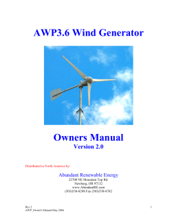 AWP3.6 Wind Generator