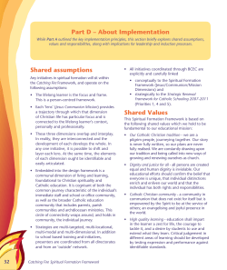 Part D &ndash; About Implementation Shared assumptions Shared Values