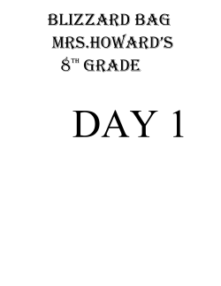 BLIZZARD BAG Mrs.Howard`s 8th grade