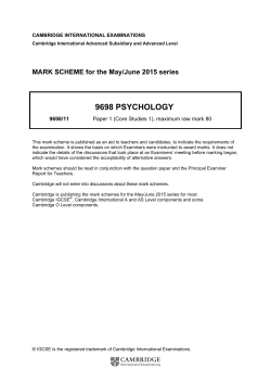 June 2015 Mark Scheme 11