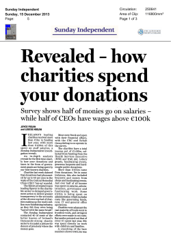 The Sunday Independent - Alzheimer Society of Ireland