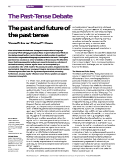The past and future of the past tense The Past