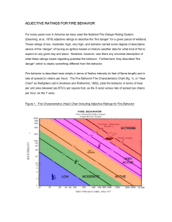 ADJECTIVE RATINGS FOR FIRE BEHAVIOR