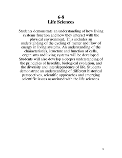 6-8 Life Sciences - Greene County ESC
