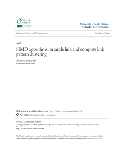 SIMD algorithms for single link and complete link pattern clustering