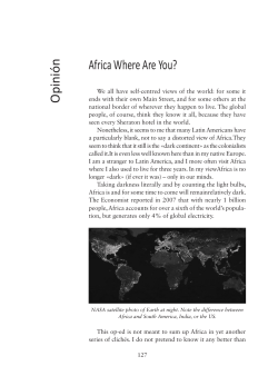 Africa Where Are You? - Estudios Internacionales