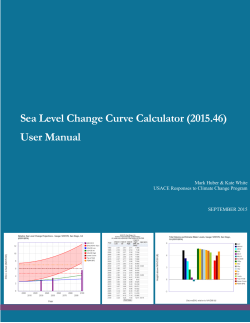 Sea Level Change Curve Calculator (2015.46) User Manual