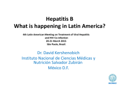 Hepatitis B What is happening in Latin America?