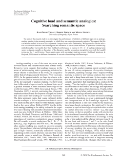 Cognitive load and semantic analogies: Searching semantic space