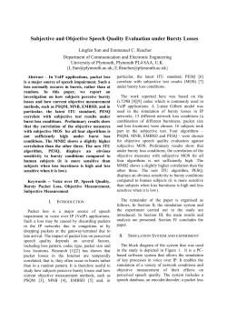 Subjective and Objective Speech Quality Evaluation under Bursty