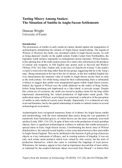 Tasting Misery Among Snakes: The Situation of Smiths in Anglo