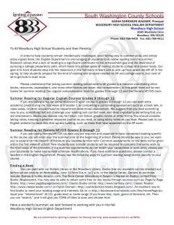 Summer Reading List - Woodbury High School