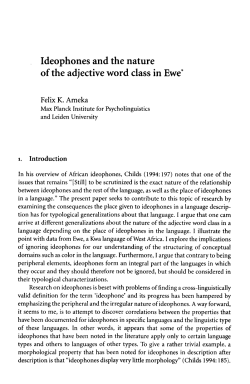 Ideophones and the nature of the adjective word class