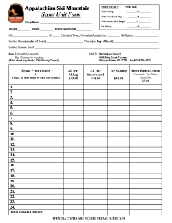 Appalachian Ski Mountain Scout Unit Form