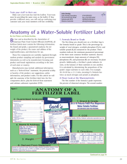 Anatomy of a Water-Soluble Fertilizer Label