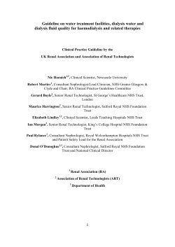 RA and ART Guideline on Water Treatment