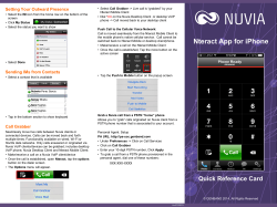 GENCom Mobile Client for iPhone - Quick Reference Card