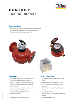 CONTOIL&reg; Fuel oil meters