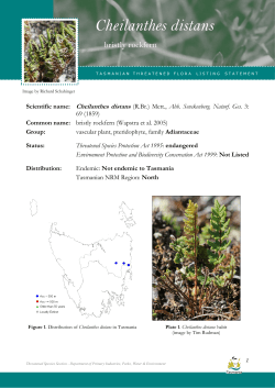 Cheilanthes distans - Natural Values Atlas