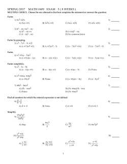 spring 2017 math 0409 exam 3 ( 8 weeks )