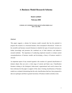 The Importance of a Classification System of Business Models