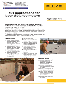 101 applications for laser distance meters