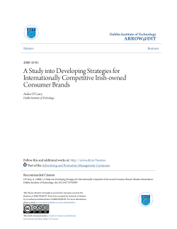 A Study into Developing Strategies for Internationally